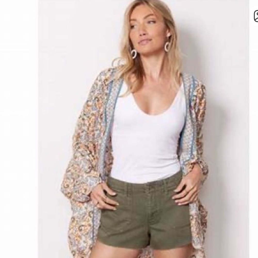 MWT Evereve Lulla Collection Floral Paisley Open Front Duster ONE SIZE